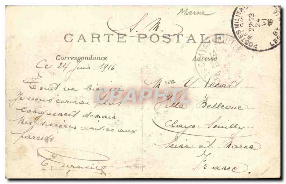 CPA Militaria Pargny sur Saulx Application par l armee du Kronprinz de la Kulture allemande  — Back