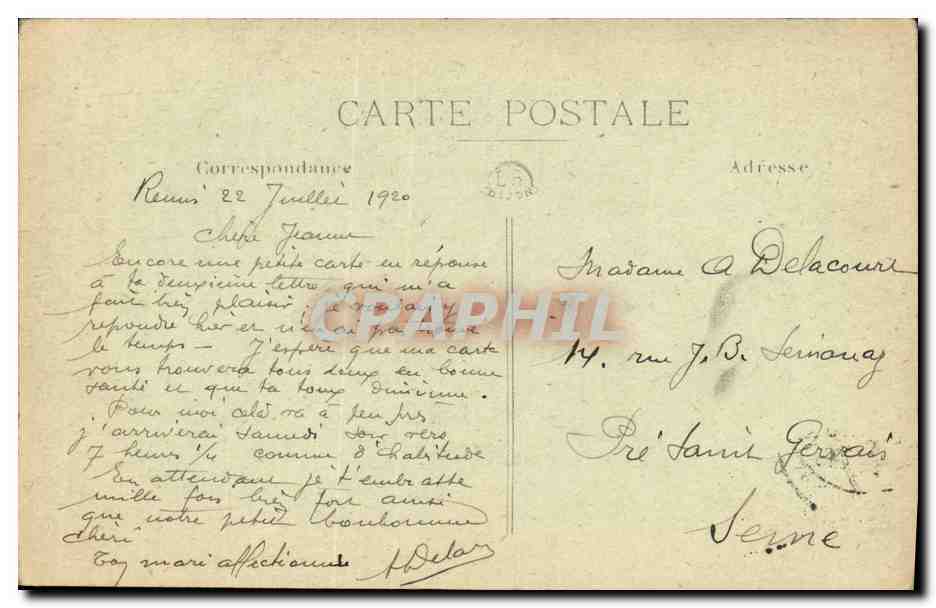 CPA Militaria Reims Eglise Saint Remi  — Verso