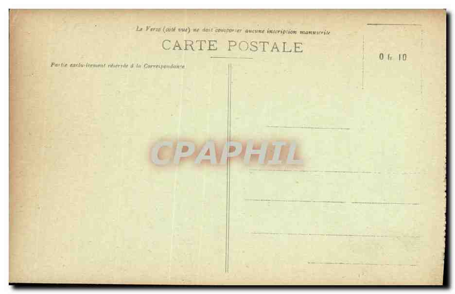 CPA Militaria Reims dans les Ruines apres la retraite des allemands Place d Erlon vers la cathedrale et St acques  — Rückseite