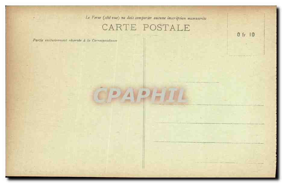 CPA Militaria Reims dans les Ruines apres la retraite des allemands Fontaine Bartholdi et place de la Republique  — Verso