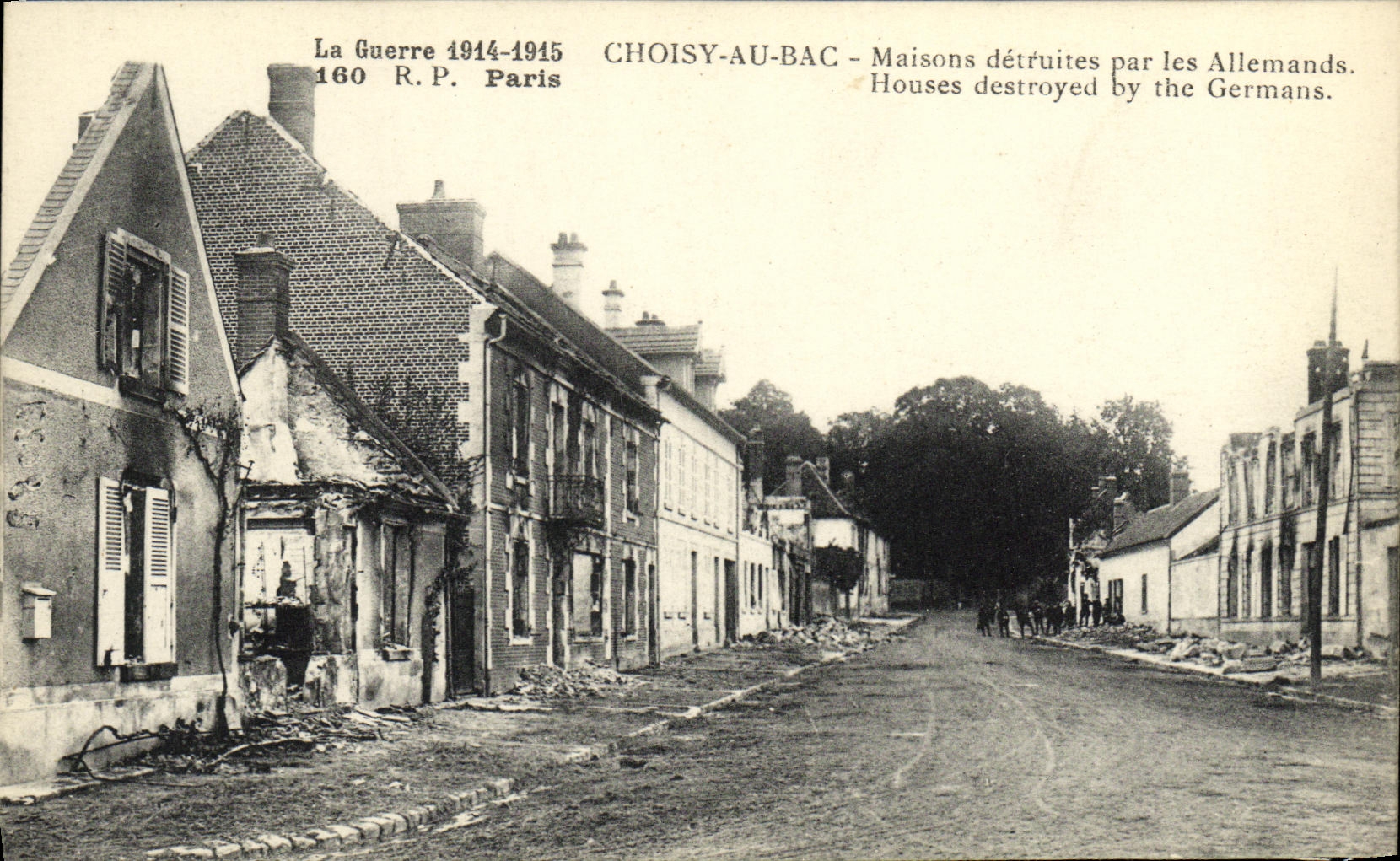 CPA Militaria Choisy Au Bac Maisons detruites par les allemands 