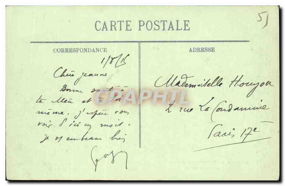 CPA Militaria Guerre Europeenne Le crime de Reims Rue de la prison  — Rückseite