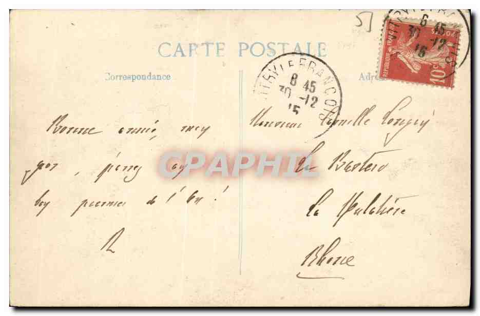 Heiltz-le-Maurupt — Mairie détruite pendant la bataille de la Marne — A. Gaulfier, Saint-Bliac — Verso