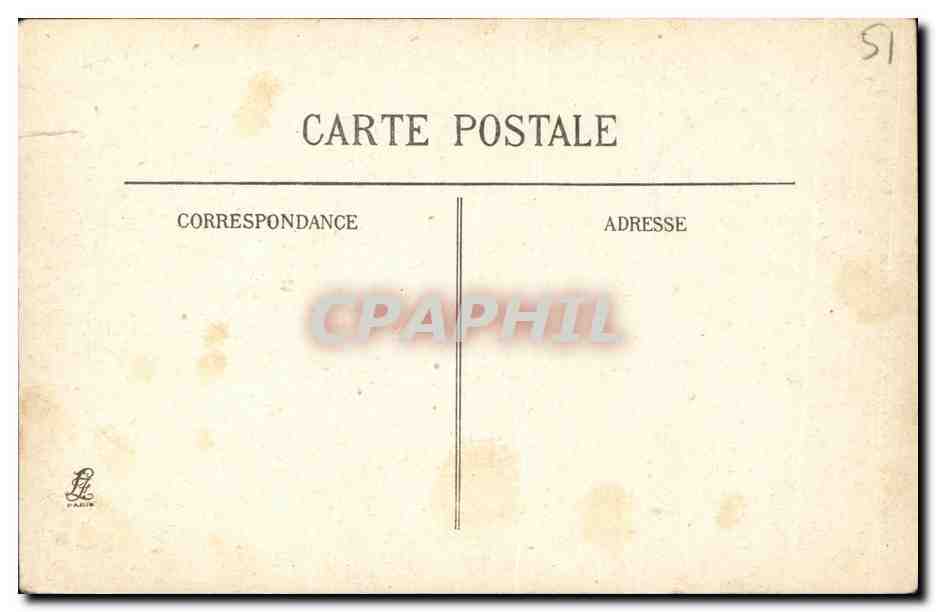 CPA Militaria Reims Partie de la facade de la cathedrale apres le sacrilege allemand  — Rückseite