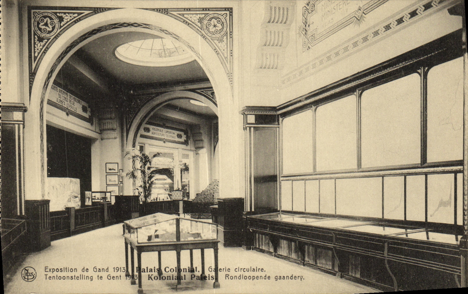 CPA Exposition de Gand 1913 Palais colonial Galerie circulaire 