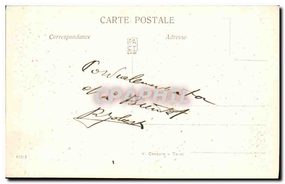 CPA Bosphore Chateaux d Asie et college Robert a Rouneli Hissar — Verso