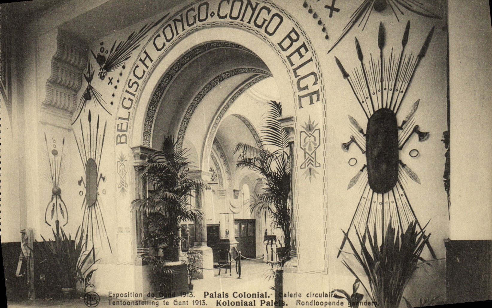 CPA Exposition de Gand 1913 Palais Colonial Galerie circulaire 