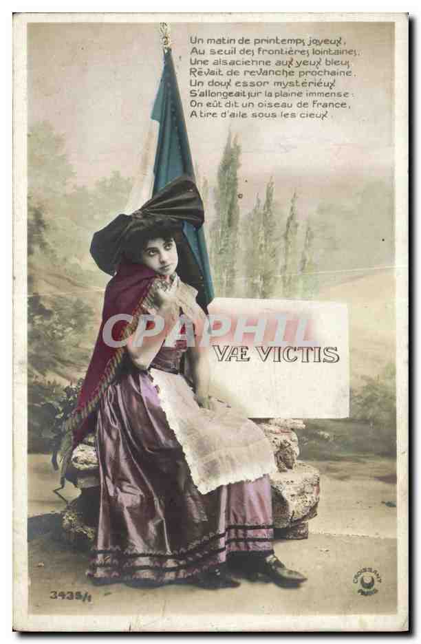 CPA Militaria Femme Alsace