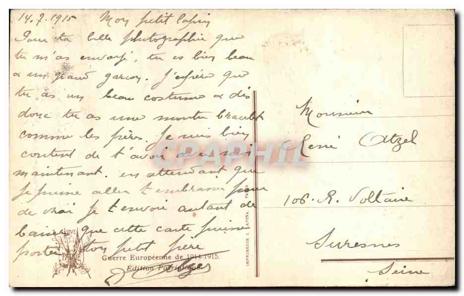 CPA Militaria La Lutte est Chaude Militaria — Verso