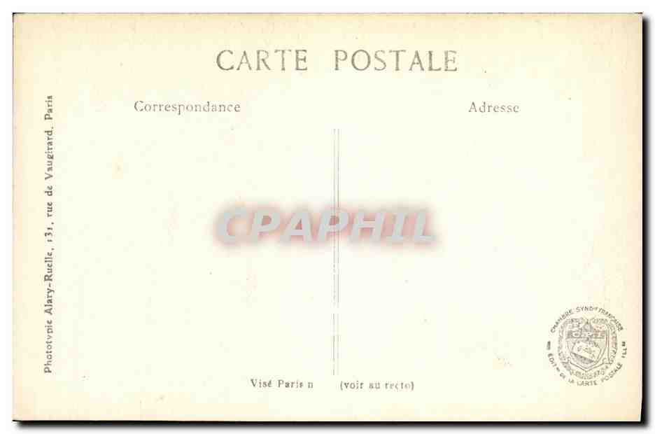 CPA Militaria Le chateau du four de Paris  — Rückseite