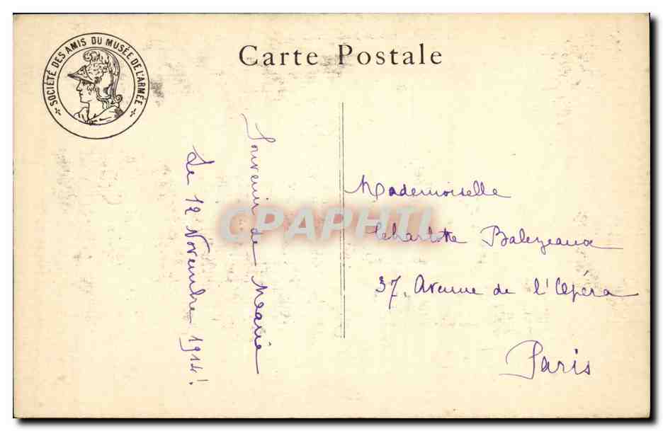 CPA Militaria Les Invalides S ornent du 7eme drapeau  — Rückseite