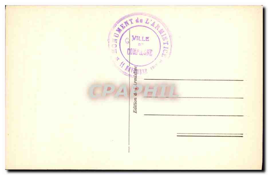 CPA Militaria Marechal Foch Compiegne  — Rückseite
