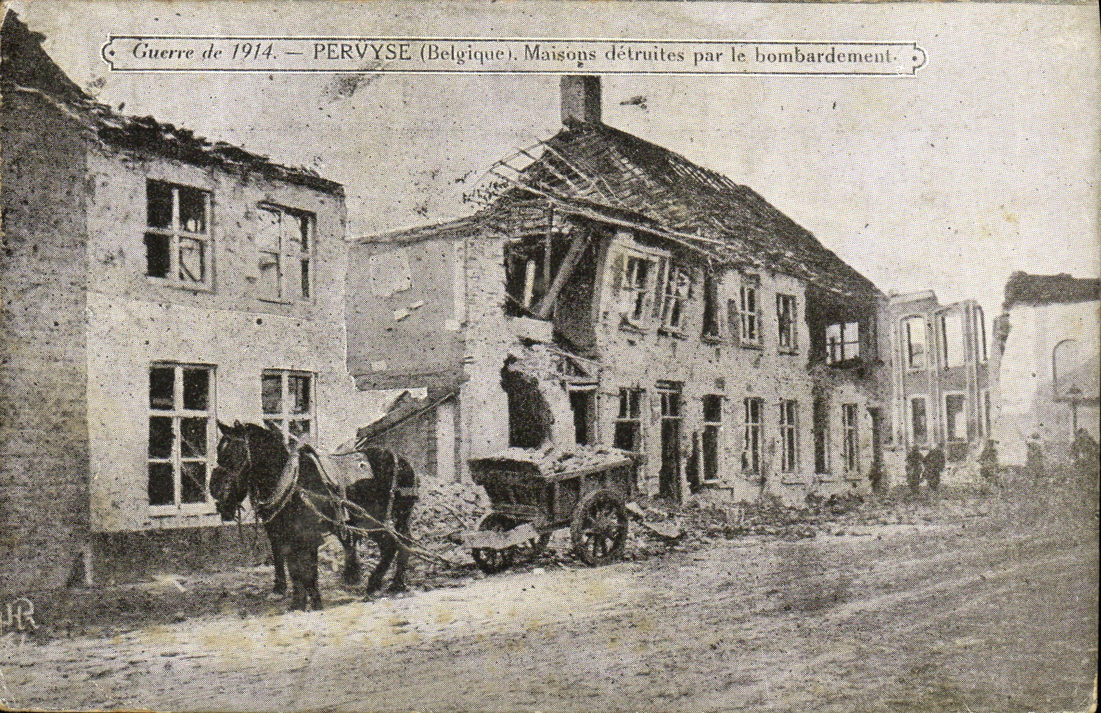 CPA Militaria Pervyse Maisons Detruites par le bombardement 