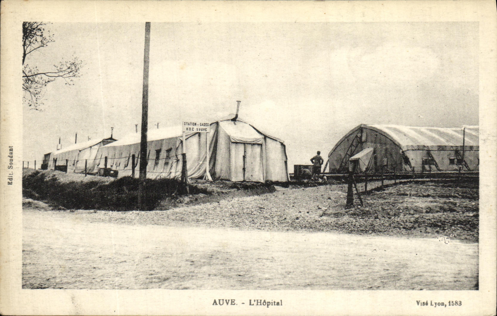 CPA Militaria Auve L Hopital