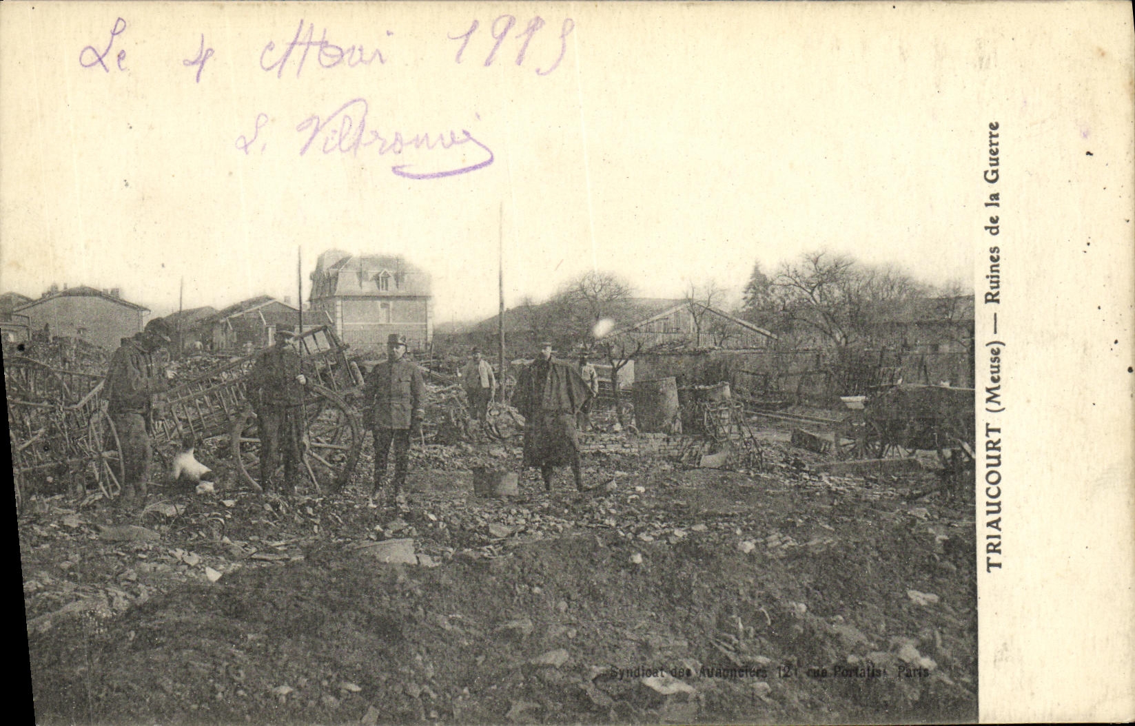 Ruines de Triaucourt — Meuse — Syndicat des Avanciers, 121 rue Fontaine, Paris