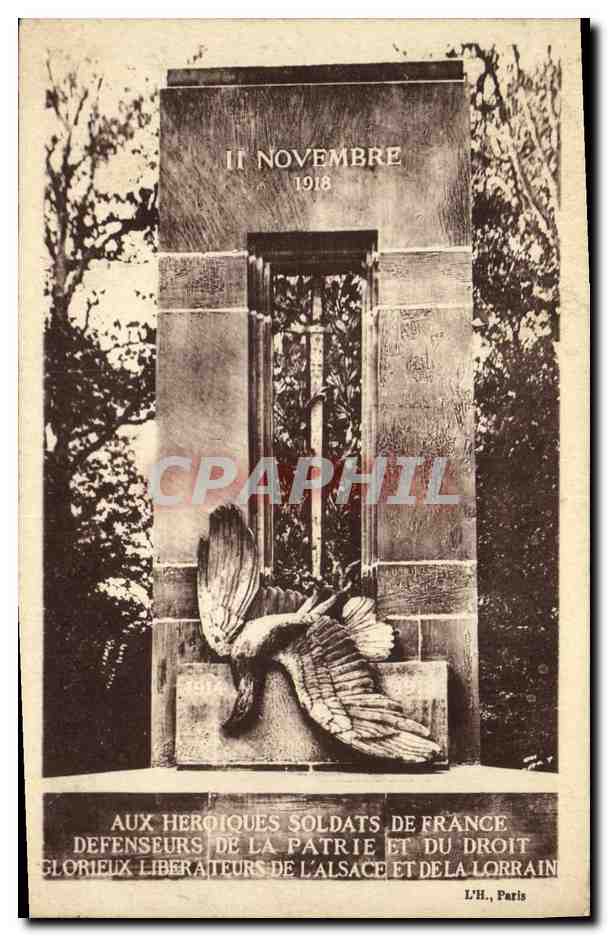 Monument de l'Armistice — Forêt de Compiègne — 11 Novembre 1918 — L'H., Paris