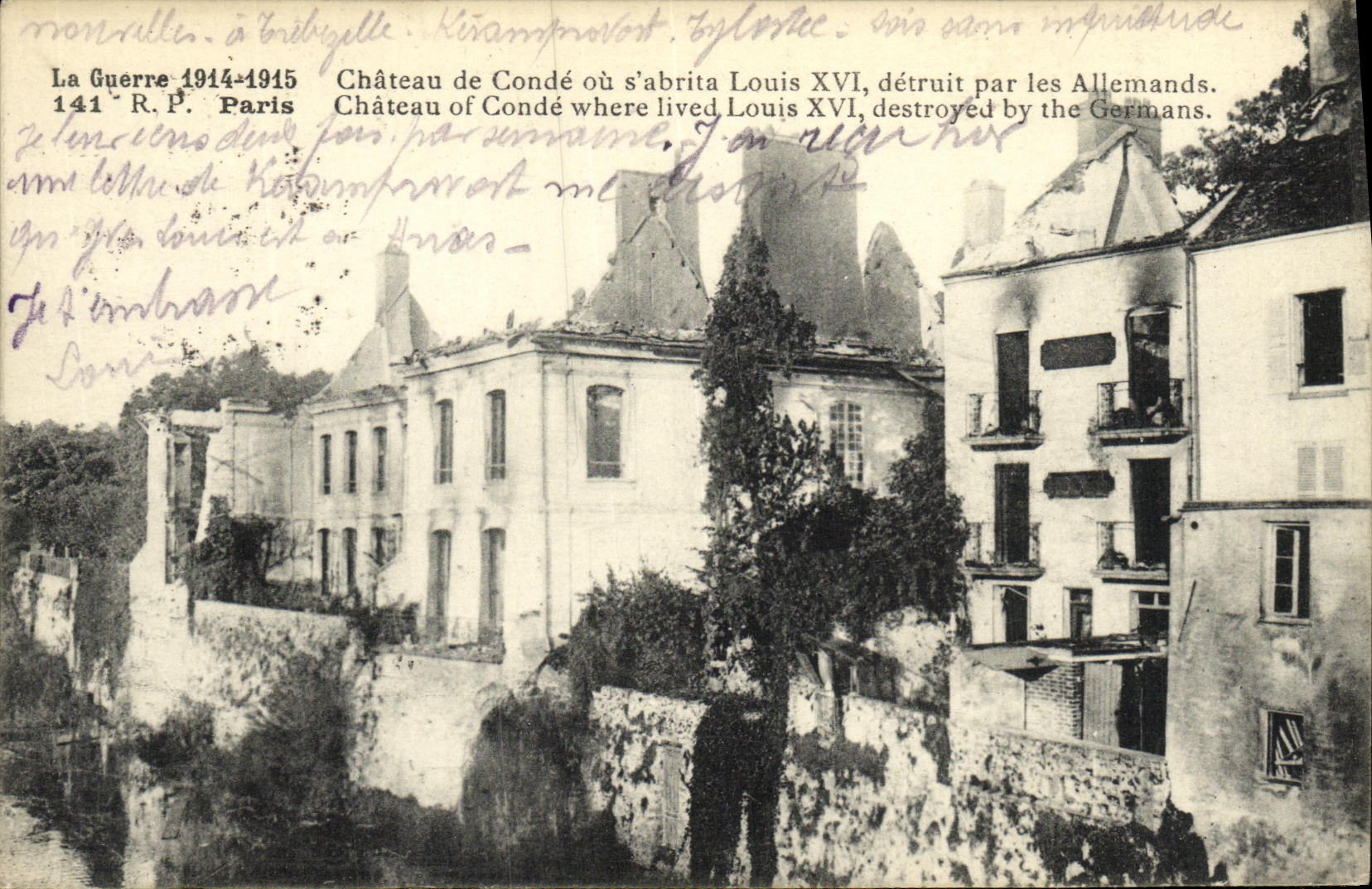 Château de Condé — détruit par les Allemands — R.P. Paris n°141