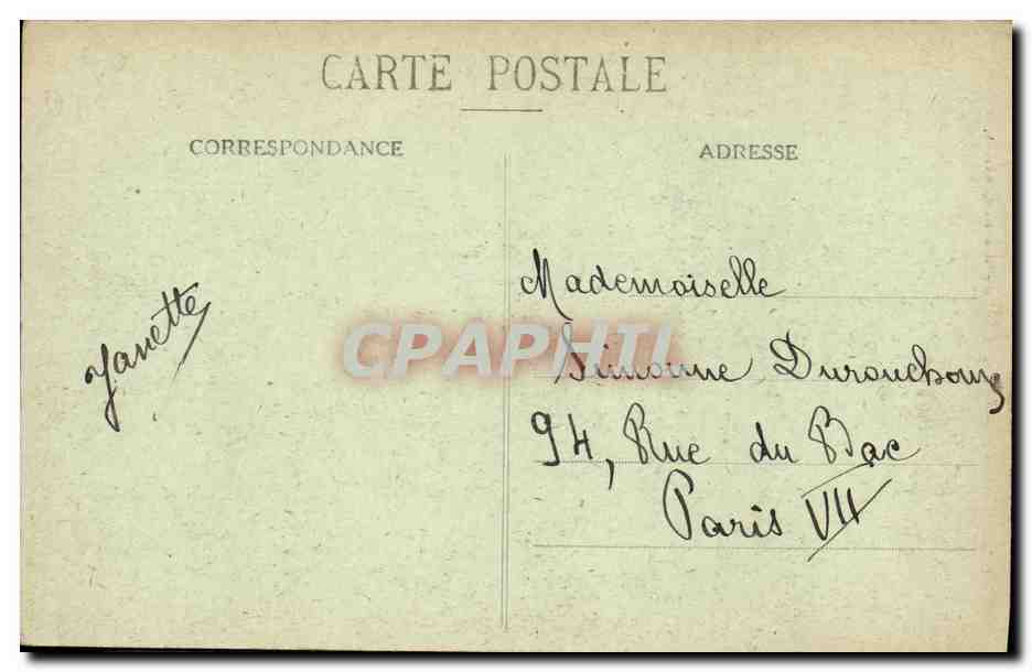 CPA Militaria Houplines Ruines de L Eglise Saint Charles  — Rückseite
