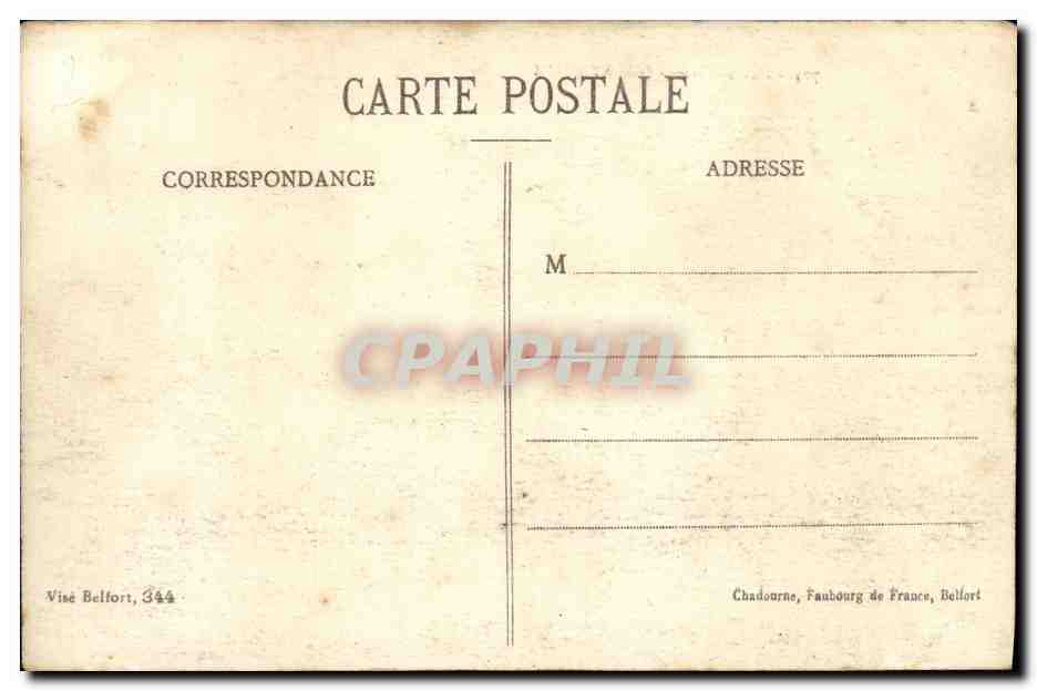 CPA Militaria Haute Alsace Guewenheim — Rückseite