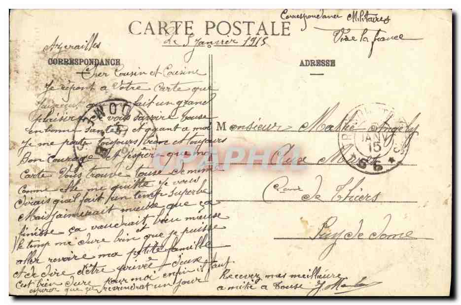 En Lorraine - Guerre 1914 - Effet d'obus sur une Maison - Environs de Lunéville - CRÈVIC - Cliché Hauy — Verso