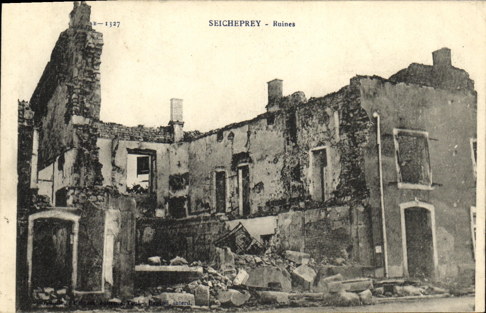 CPA Militaria Seicheprey Ruines