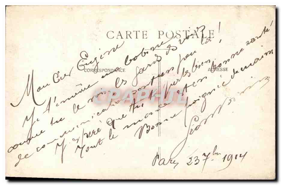 CARTE PHOTO Militaria Gardes voies de communication 1914 — Verso