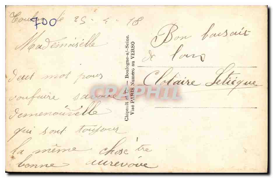 CPA Militaria Reve du Passe — Rückseite