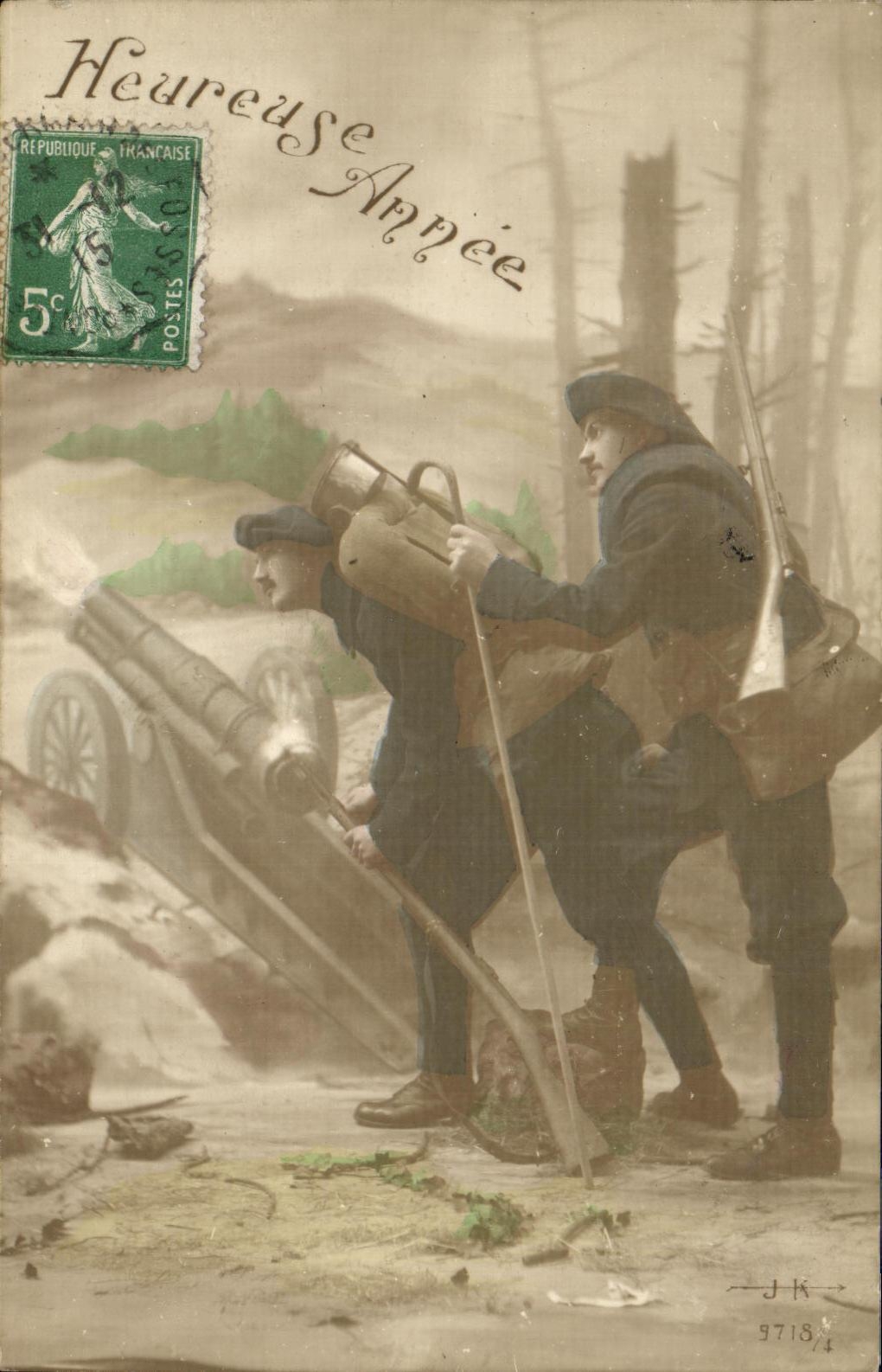 CPA Militaria Heureuse Annee