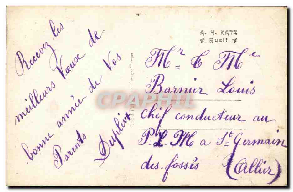 CPA Militaria Heureuse Annee — Rückseite