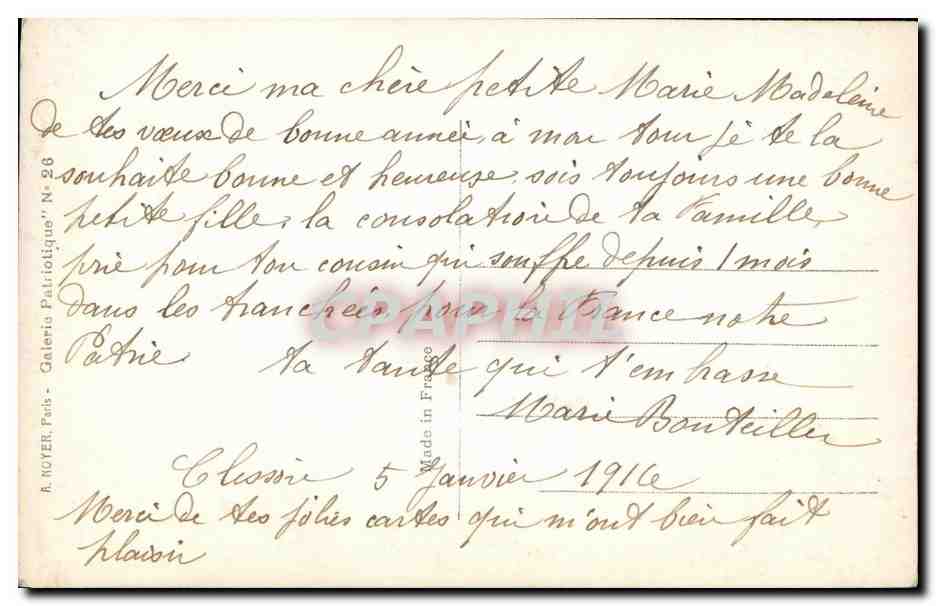 CPA Militaria Soins Devoues Infirmiere Croix Rouge — Rückseite