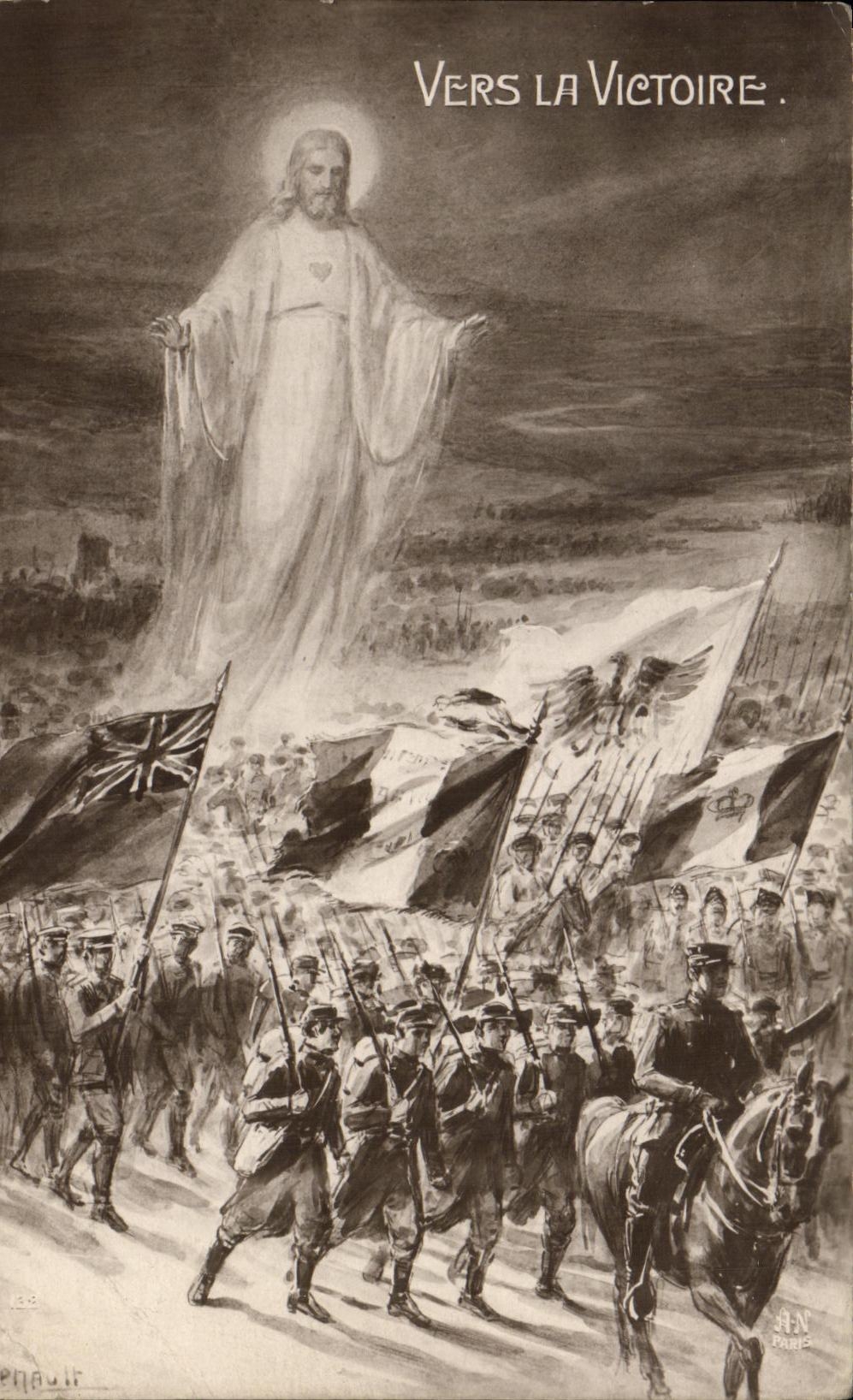 CPA Militaria Vers La Victoire