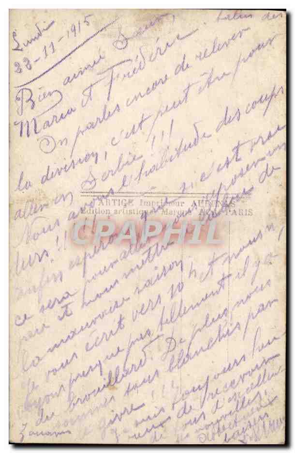 CPA Militaria O France pays de la lumiere  — Rückseite