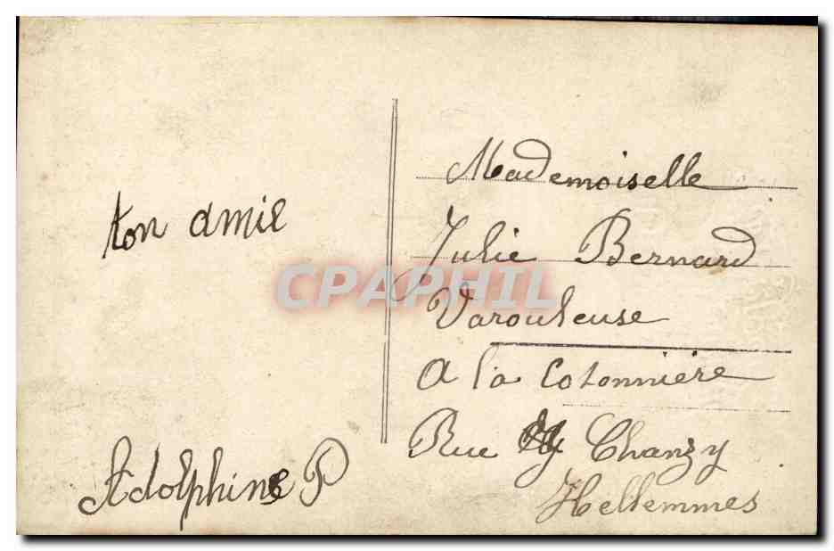 CPA Femme Avion  — Rückseite