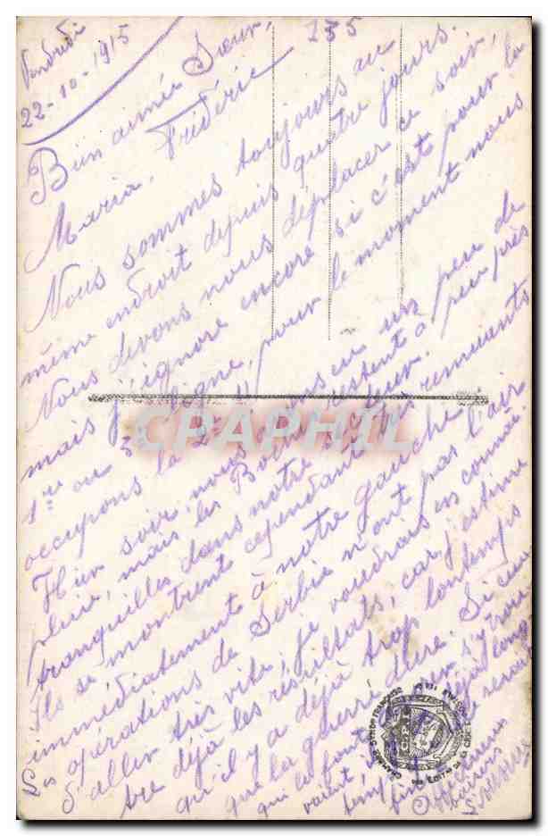 CPA Militaria Gloire a notre Alliee Soldat — Rückseite