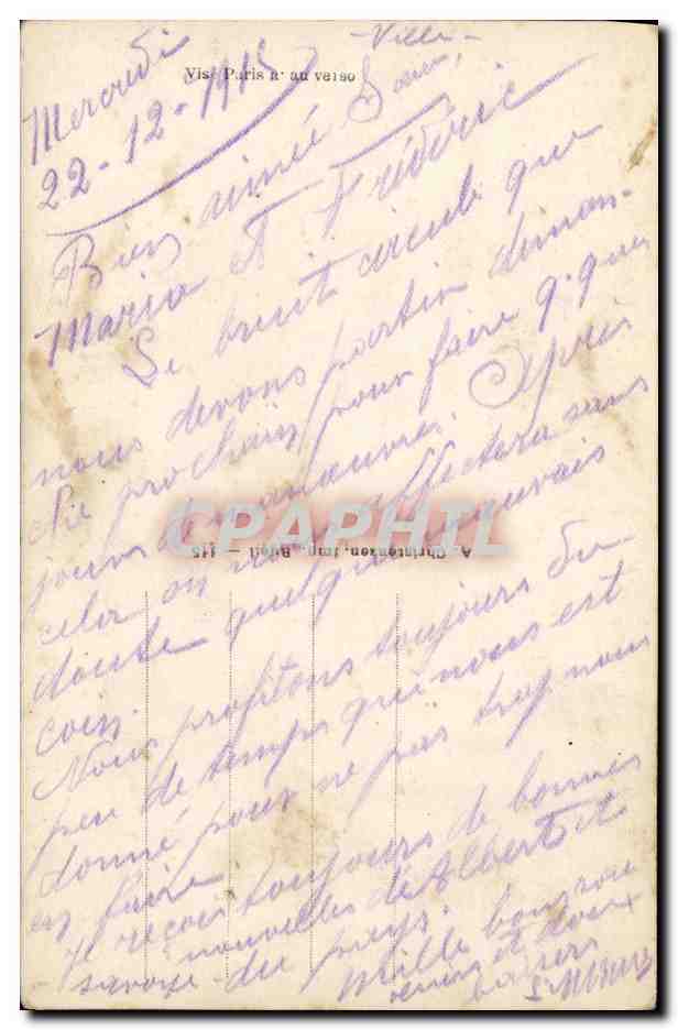 CPA Militaria L Etoile du Poilu — Rückseite