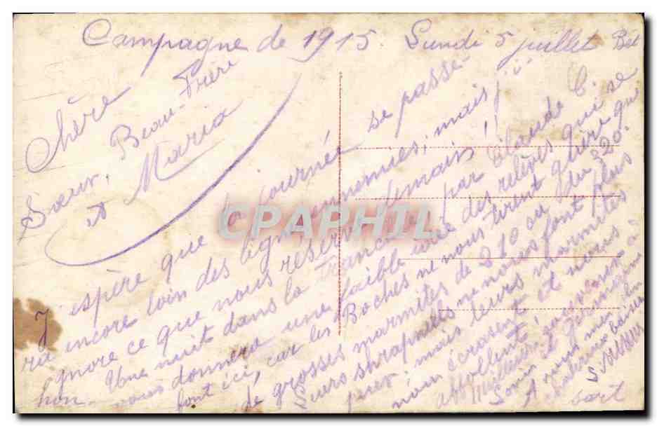 CPA Militaria Nos Braves Femme Infirmiere Croix Rouge — Verso