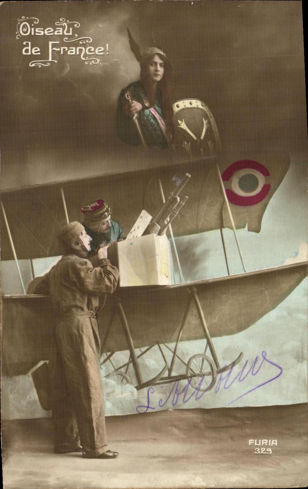 CPA Militaria Oiseau de France Avion 