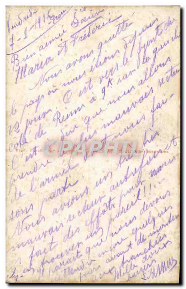 CPA Militaria Oiseau de France Avion  — Rückseite