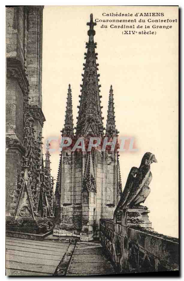 Cathédrale d'Amiens — Couronnement du Contrefort (XIVe siècle) — Édit. E. Régnaut, R. C. 1062