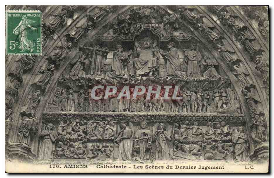 CPA Amiens Cathedrale Les Scenes du Dernier Jugement