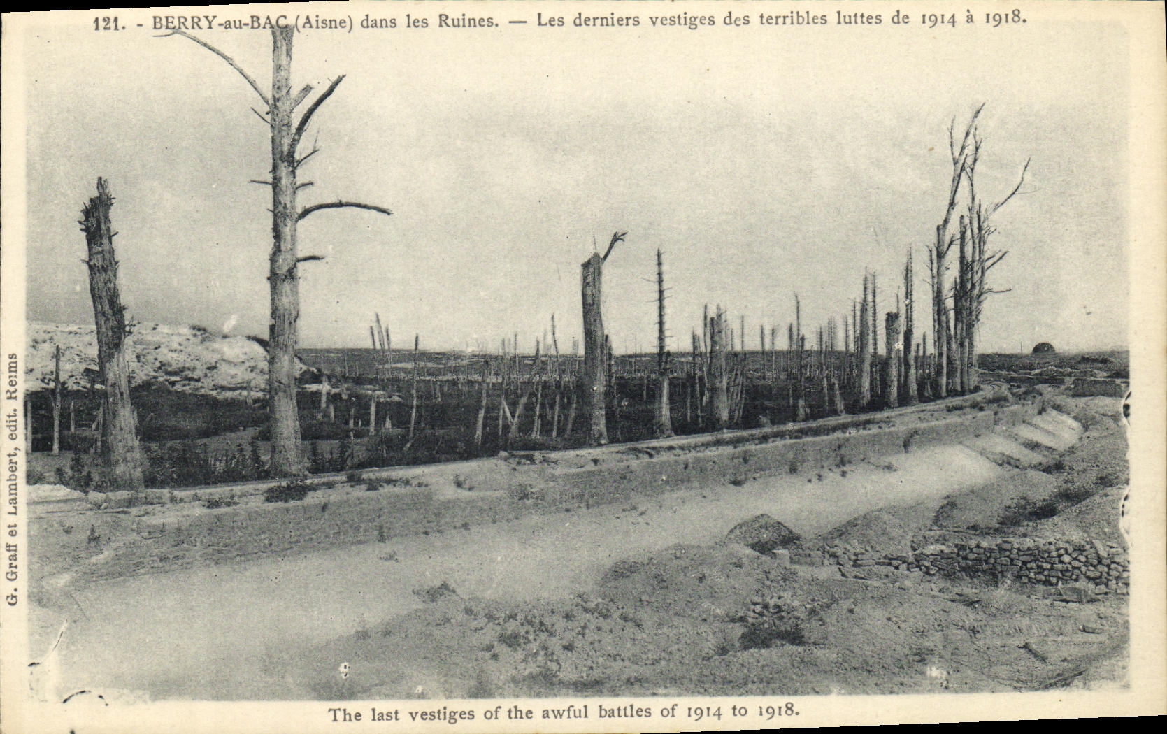 Berry-au-Bac (Aisne) — Los últimos vestigios de las terribles batallas de 1914 a 1918 — G. Graff y Lambert, edit. Reims