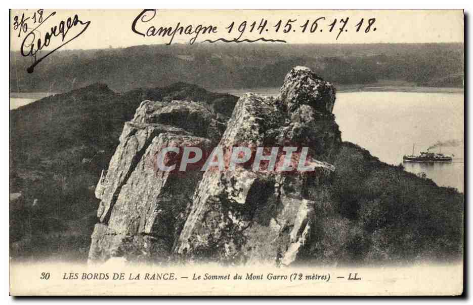 Les Bords de la Rance — Le Sommet du Mont Garro (72 mètres) — LL. — Campagne 1914.15.16.17.18.