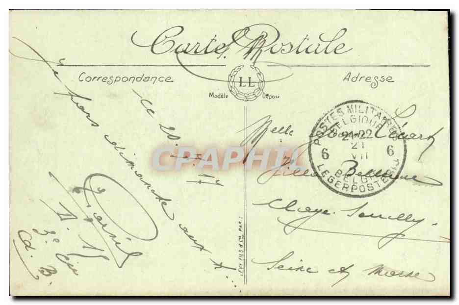 CPA Militaria Guerre Nieuport Une rue  — Rückseite