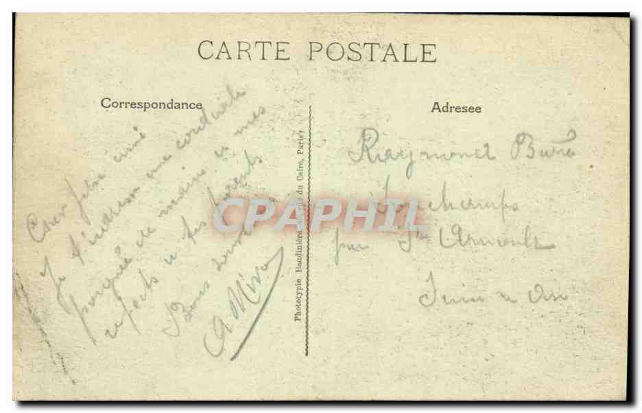 CPA Militaria La Grande Guerre Front de Champagne monument du cimeltere de Beausejour — Rückseite