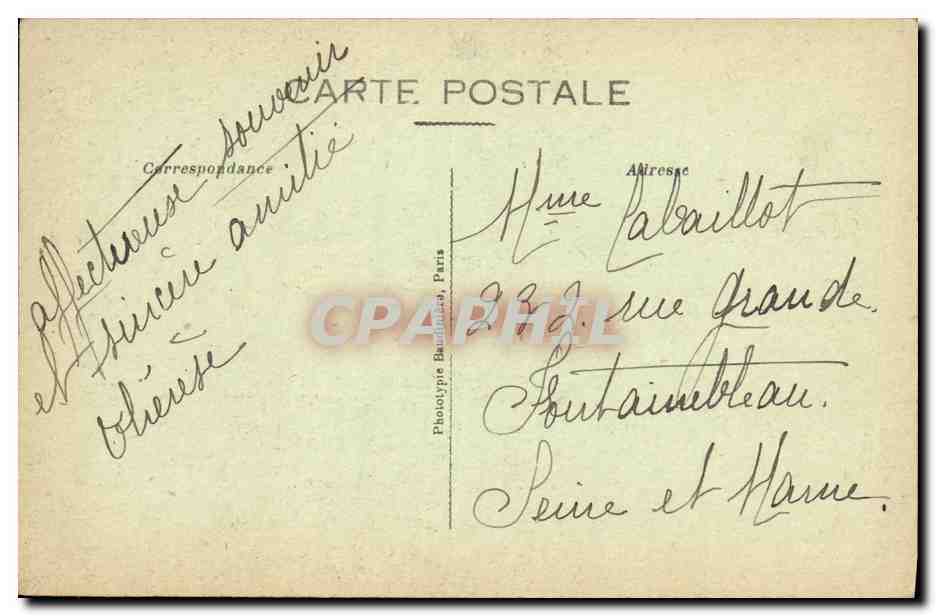 CPA Militaria Guerre Bombardement de Compiegne Maisons du Boulevard Gambetta  — Rückseite