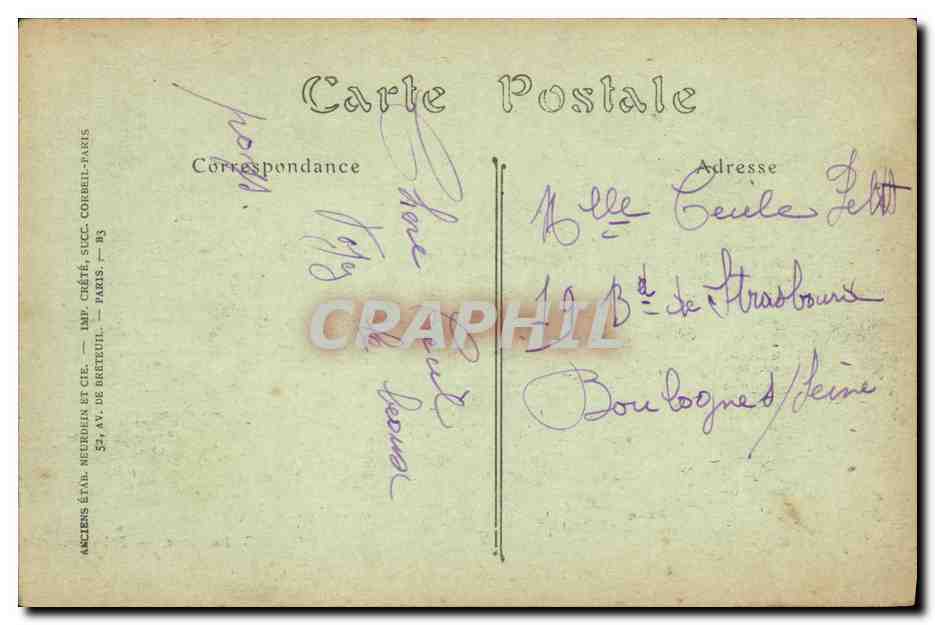 CPA Militaria Eglise de Vaurezis  — Rückseite