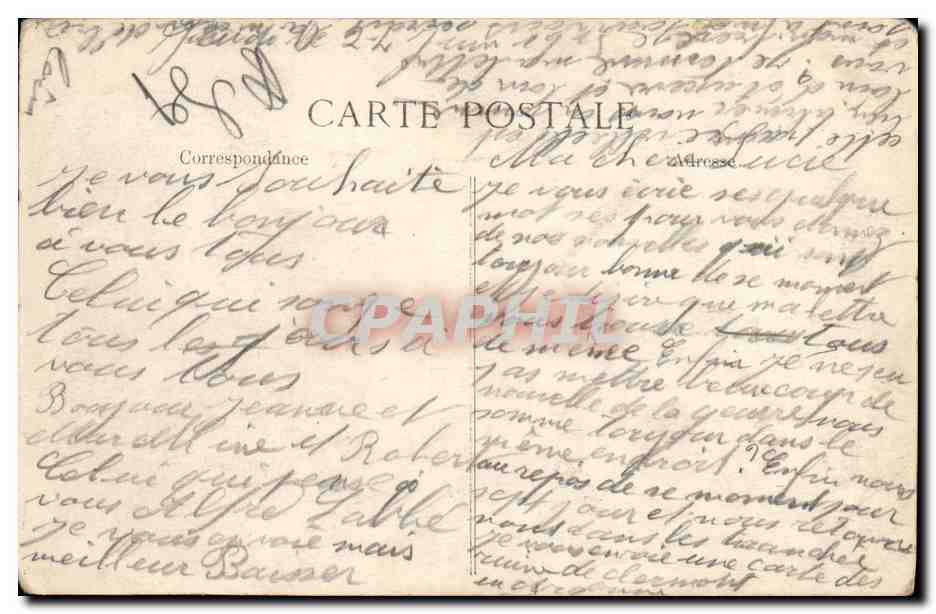 Clermont-en-Argonne — Ruines de la rue des Islettes — P.G. n°156 — Reverso