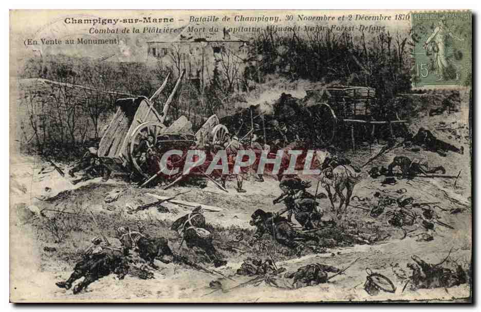 CPA Militaria Champigny sur Marne Bataille de Champigny 