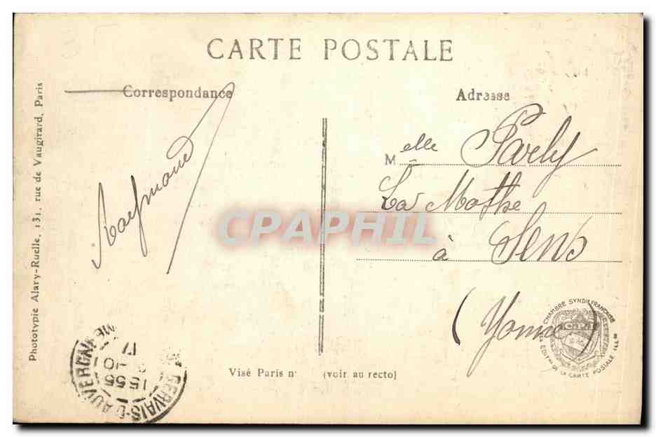 Pintheville (Meuse) — L'Église bombardée par les Allemands — L. C. H. Paris n°393 — Achterkant