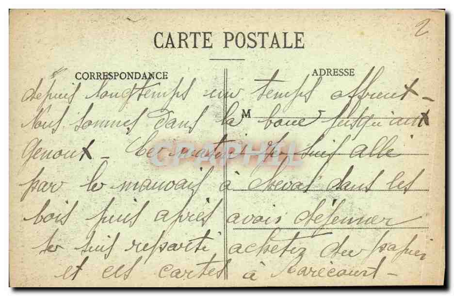 CPA Militaria Les Ruines de Clermont en Argonne — Rückseite